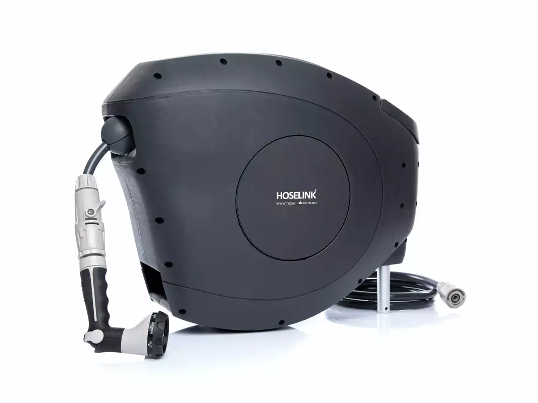 Hoselink Hoses & Sprinklers 20m Retractable Hose Reel - Charcoal 4 Hoselink Hoses & Sprinklers 20m Retractable Hose Reel - Charcoal