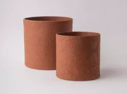 Tree Stripes Pty Ltd Pots & Hanging Baskets Cylinder Pot Diwali - Caramel Cafe