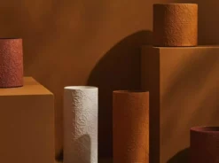 Tree Stripes Pty Ltd Pots & Hanging Baskets Cylinder Pot Diwali - White 8 Tree Stripes Pty Ltd Pots & Hanging Baskets Cylinder Pot Diwali - White