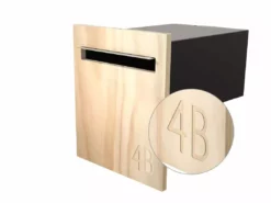 Javidesign Outdoor Living Fence Mount Letterbox (with Custom Numbers)