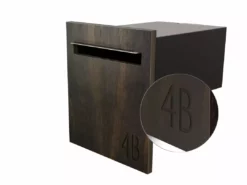 Javidesign Outdoor Living Fence Mount Letterbox (with Custom Numbers)