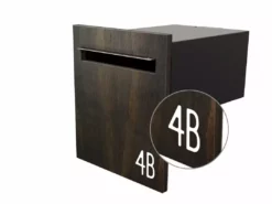 Javidesign Outdoor Living Fence Mount Letterbox (with Custom Numbers)