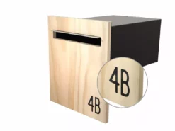 Javidesign Outdoor Living Fence Mount Letterbox (with Custom Numbers)