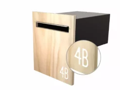 Javidesign Outdoor Living Fence Mount Letterbox (with Custom Numbers)
