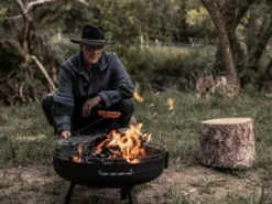 Outdoor Accessories Barebones Cowboy Fire Pit Grill 23"