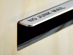 Javidesign Post Mount Letterbox - White (with Custom Numbers)