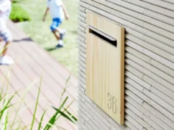 Javidesign Outdoor Living Fence Mount Letterbox (with Custom Numbers)