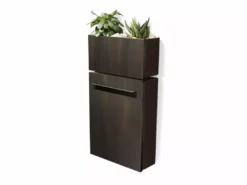 Javidesign Outdoor Living Wall Mount Letterbox + Planter - Charcoal