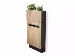Javidesign Outdoor Living Wall Mount Letterbox + Planter - Charcoal