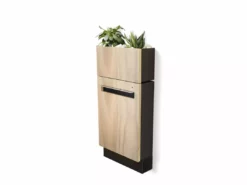 Javidesign Outdoor Living Wall Mount Letterbox + Planter - Charcoal