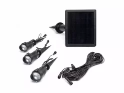 Hoselink Warm White Solar Garden Spotlights With 3 Adjustable Heads 1LED