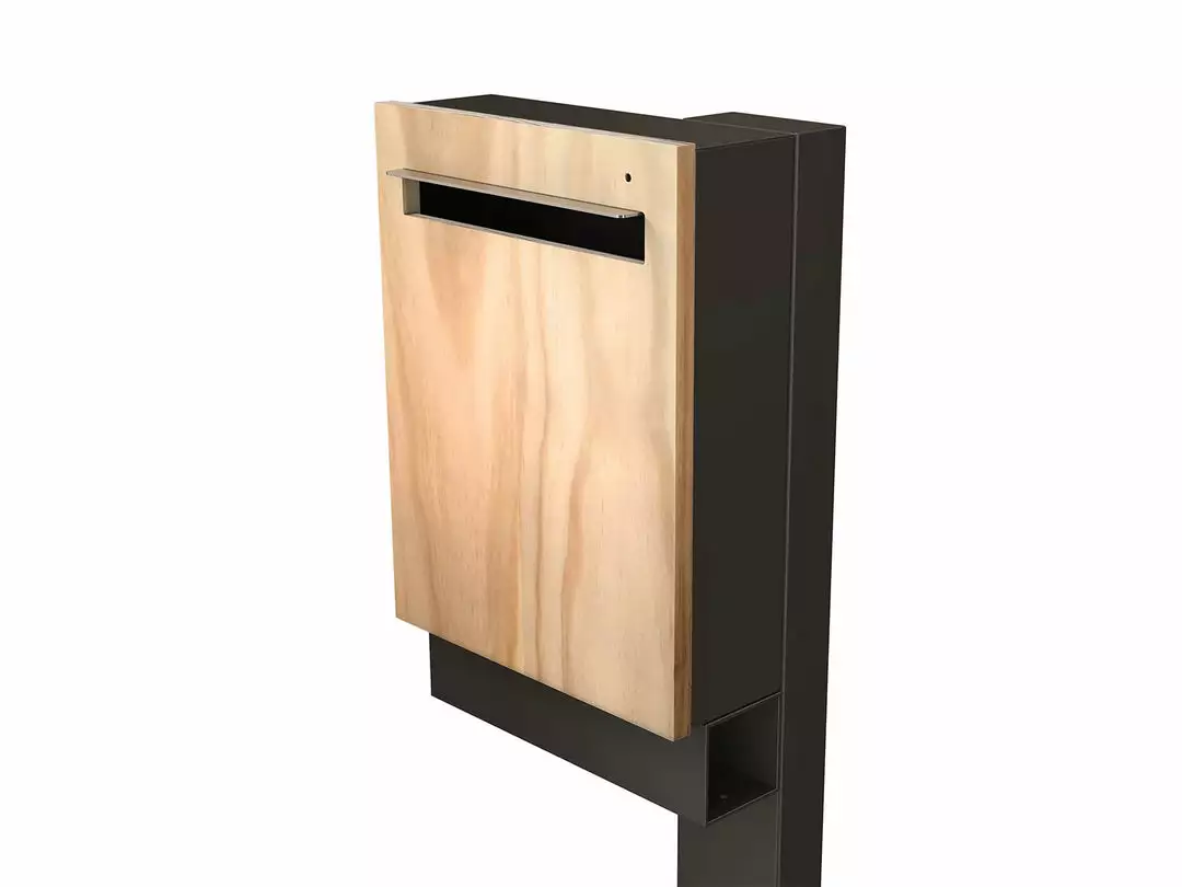 Javidesign Outdoor Living Large Post Mount Letterbox - Charcoal 5 Javidesign Outdoor Living Large Post Mount Letterbox - Charcoal