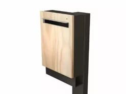 Javidesign Outdoor Living Large Post Mount Letterbox - Charcoal