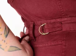 SUK Workwear Open Front Overalls - Oxblood