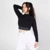 SUK Workwear Long Sleeve Crop Top