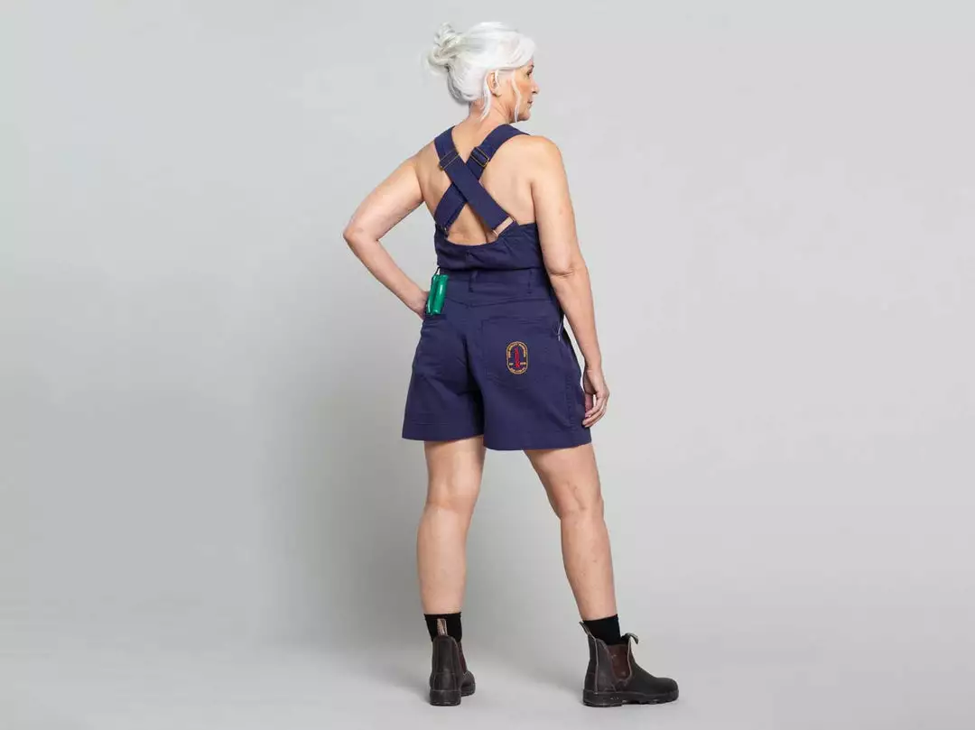 Suk Workwear Cropped Open Front Overalls 3 Suk Workwear Cropped Open Front Overalls