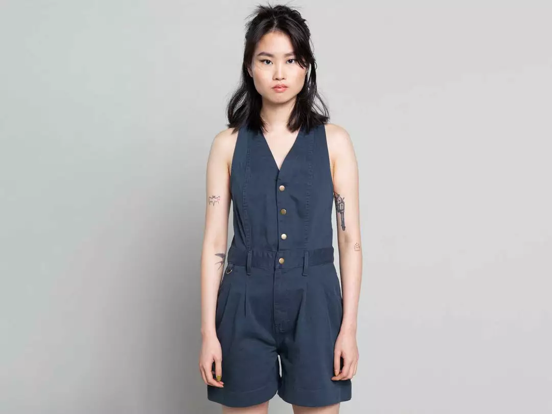 Suk Workwear Cropped Open Front Overalls 6 Suk Workwear Cropped Open Front Overalls
