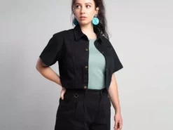 Suk Workwear Cropped Utility Shirt