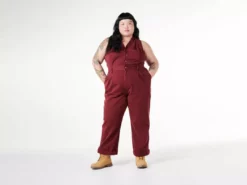 SUK Workwear Open Front Overalls - Oxblood
