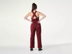 SUK Workwear Open Front Overalls - Oxblood