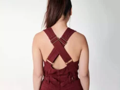 SUK Workwear Open Front Overalls - Oxblood