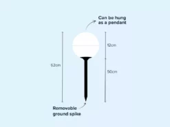 Hoselink Decorative Solar Garden Globe - Ground Spike Or Hanging LED