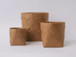 Tree Stripes Pty Ltd Pots & Hanging Baskets Weaved Basket Niu - Natural Brown