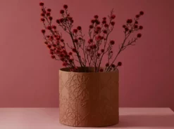 Tree Stripes Pty Ltd Pots & Hanging Baskets Cylinder Pot Diwali - Caramel Cafe