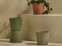 Tree Stripes Pty Ltd Pots & Hanging Baskets Conical Pot Dotty - Antique White