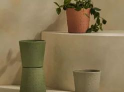 Tree Stripes Pty Ltd Pots & Hanging Baskets Conical Pot Dotty - Sage Green