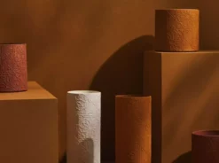 Tree Stripes Pty Ltd Cylinder Vase Diwali - Caramel Cafe Pots & Hanging Baskets