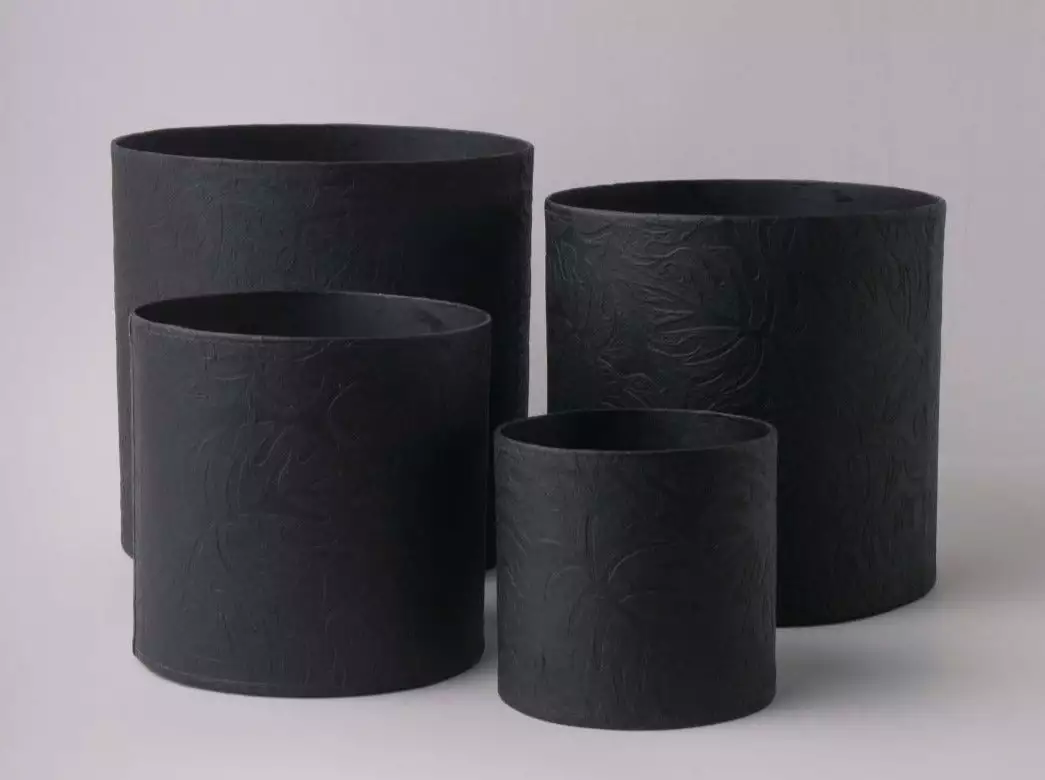 Tree Stripes Pty Ltd Pots & Hanging Baskets Cylinder Pot Monstera - Black 3 Tree Stripes Pty Ltd Pots & Hanging Baskets Cylinder Pot Monstera - Black