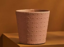 Tree Stripes Pty Ltd Conical Pot Dotty - Pale Blush Pots & Hanging Baskets