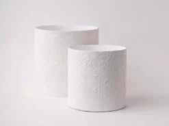 Tree Stripes Pty Ltd Pots & Hanging Baskets Cylinder Pot Diwali - White